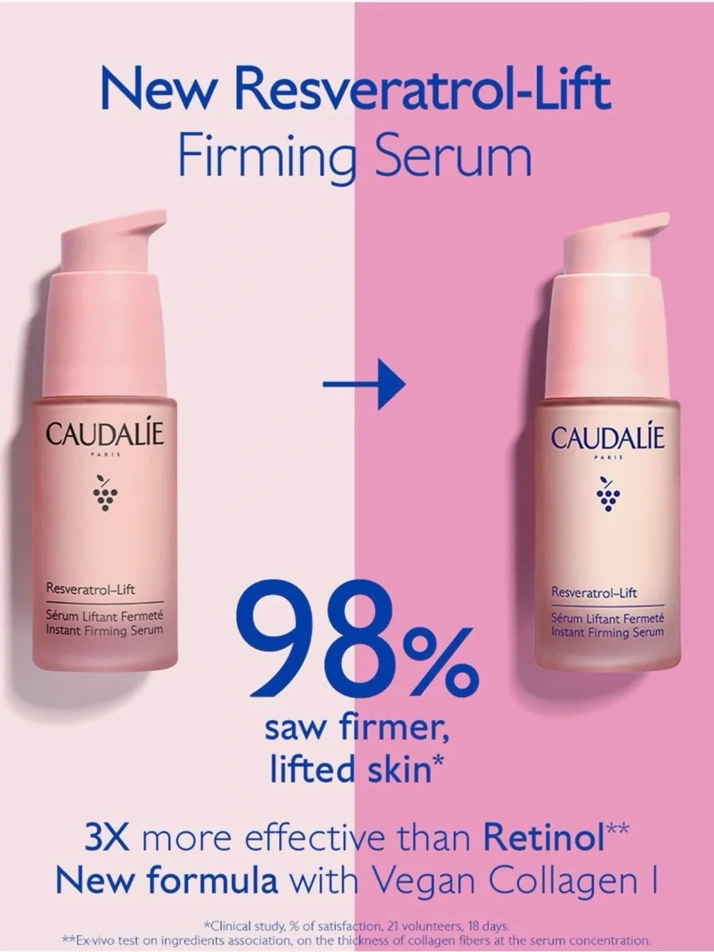 Caudalíe Paris Resveratrol Lift Instant Firming Serum - 1 oz - NEW - MSRP $85+